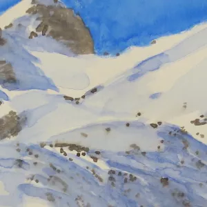 schneebedeckte Berglandschaft